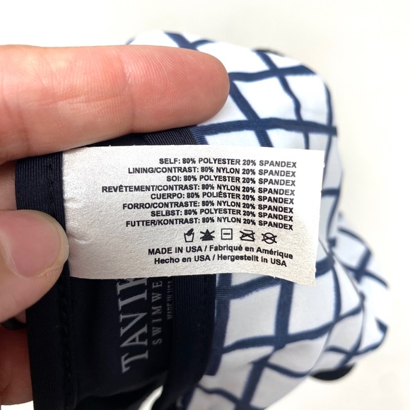 Tavik Womens Antic Moderate Swim Bottom ONLY in Grid Blue Black White La… - Picture 6 of 8